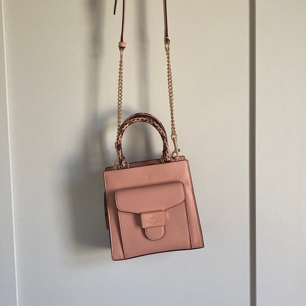 NWT Coach pink mini pepper bag